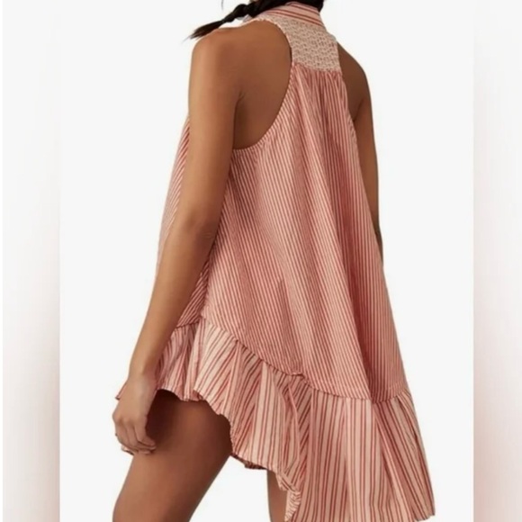 **NWOT* FREE PEOPLE BE REAL STRIPED MINI SHIRT DRESS - Picture 5 of 8